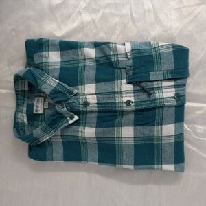 HeyBo Outdoors Mens Long Sleeve PLAID Button Up Shirt Size Large